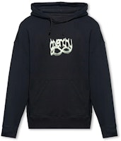 Givenchy Black Logo Graphic Hoodie with Kangaroo Pocket. BMJ0HC3YH7-001 Givenchy Black Logo Graphic Hoodie with Kangaroo Pocket. BMJ0HC3YH7-001