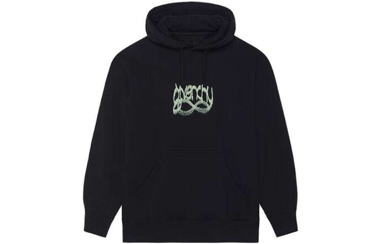 Order 지방시 블랙 로고 그래픽 후디 캥거루 포켓. BMJ0HC3YH7-001