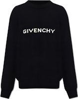 GIVENCHY Black Logo Print Crewneck Pullover Sweatshirt Long Sleeve BM90N64YH7-001 GIVENCHY Black Logo Print Crewneck Pullover Sweatshirt Long Sleeve BM90N64YH7-001