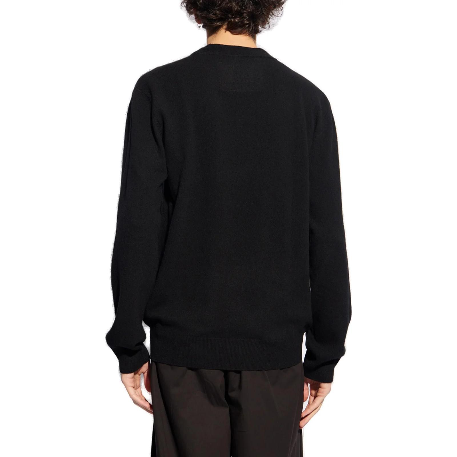 Shop 지방시 블랙 로고 프린트 크루넥 긴팔 맨투맨 BM90N64YH7-001