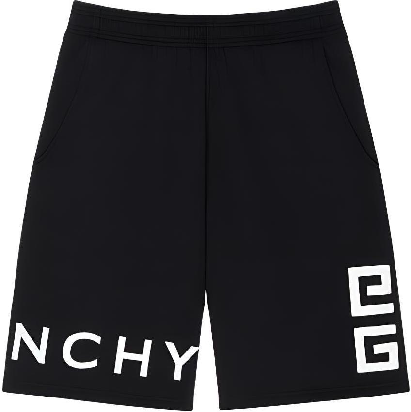 givenchy-black-logo-side-print-mid-rise-elastic-waist-casual-shorts-bm-50-wc-3-ymg-001