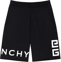 Givenchy Black Logo Side Print Mid-Rise Elastic Waist Casual Shorts BM50WC3YMG-001 Givenchy Black Logo Side Print Mid-Rise Elastic Waist Casual Shorts BM50WC3YMG-001