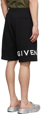 Givenchy Black Logo Side Print Mid-Rise Elastic Waist Casual Shorts BM50WC3YMG-001 Purchase Givenchy Black Logo Side Print Mid-Rise Elastic Waist Casual Shorts BM50WC3YMG-001
