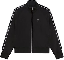 GIVENCHY Black Logo Tape Zip-Up Track Jacket with Stand Collar. BMJ0DT30Q6-001 GIVENCHY Black Logo Tape Zip-Up Track Jacket with Stand Collar. BMJ0DT30Q6-001