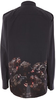 紀梵希 黑色野獸圖案長袖襯衫 16F6039727-001 Lookbook 紀梵希 黑色野獸圖案長袖襯衫 16F6039727-001