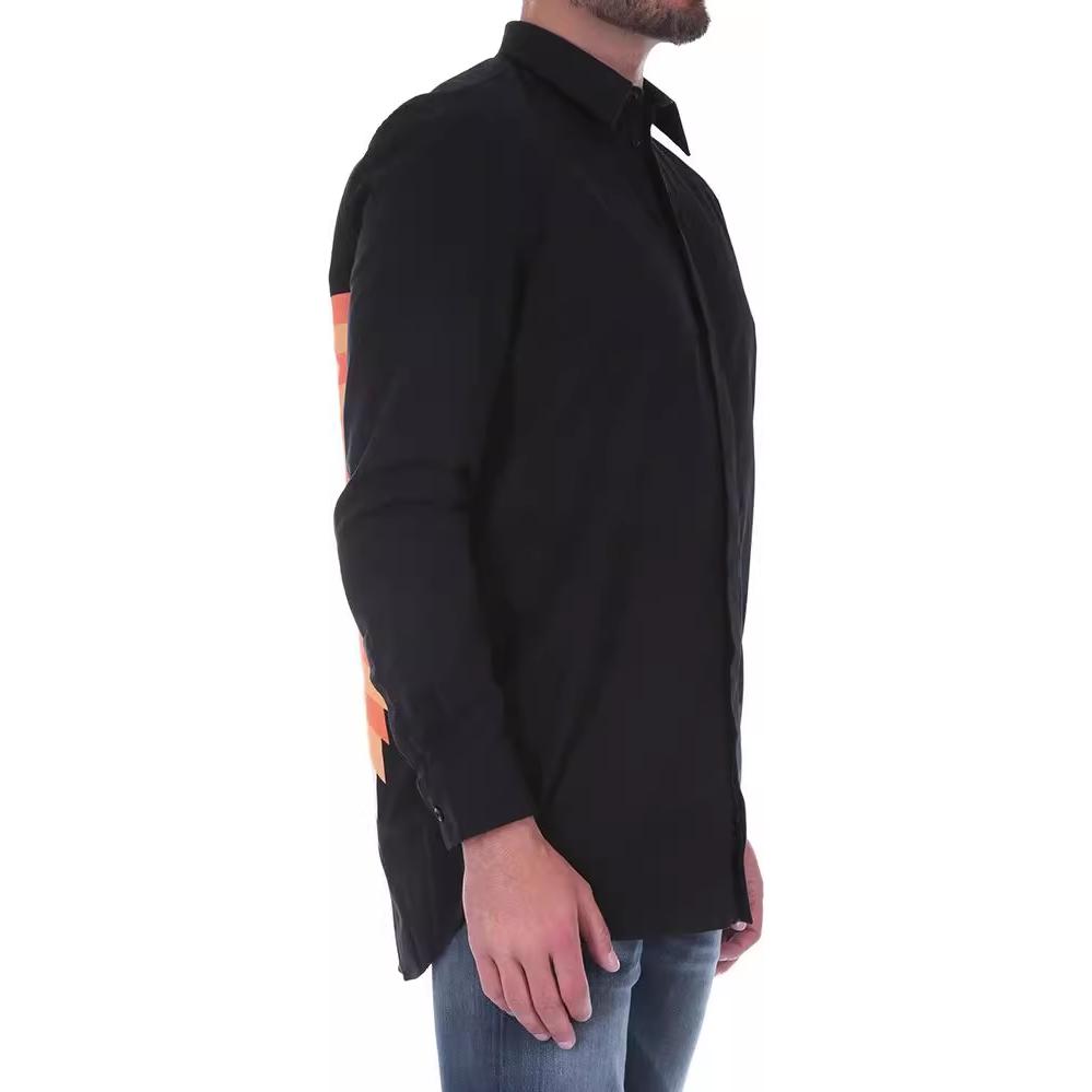 Lookbook Givenchy 黑色印花長袖襯衫領上衣 17S6043361-001