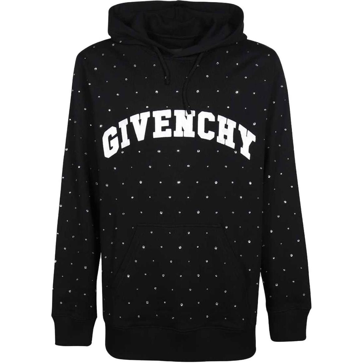 Givenchy  Black Oversized Hoodie with Letter Print BMJ0HB3YEK-001
