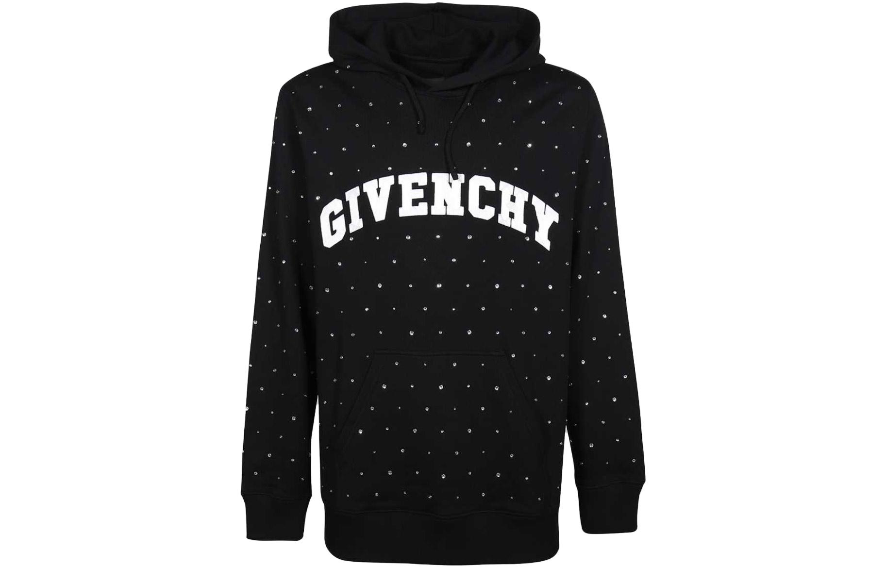 Givenchy  Black Oversized Hoodie with Letter Print BMJ0HB3YEK-001 圖 2