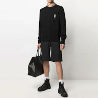 Lookbook GIVENCHY Black Pullover Sweater with Padlock Detail. BM90FQ4Y7U-001