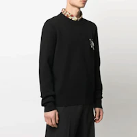 Shop GIVENCHY Black Pullover Sweater with Padlock Detail. BM90FQ4Y7U-001
