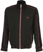 Givenchy Black Red Logo Zip-Up High Collar Jacket BM708V300B-001 Givenchy Black Red Logo Zip-Up High Collar Jacket BM708V300B-001