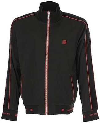 Chaqueta Givenchy Negra y Roja con Logotipo y Cremallera Cuello Alto. BM708V300B-001 Order Chaqueta Givenchy Negra y Roja con Logotipo y Cremallera Cuello Alto. BM708V300B-001