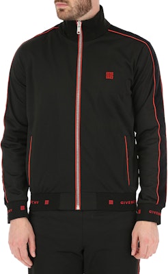 Chaqueta Givenchy Negra y Roja con Logotipo y Cremallera Cuello Alto. BM708V300B-001 Lookbook Chaqueta Givenchy Negra y Roja con Logotipo y Cremallera Cuello Alto. BM708V300B-001