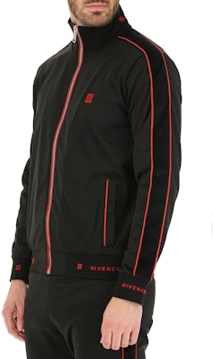 Chaqueta Givenchy Negra y Roja con Logotipo y Cremallera Cuello Alto. BM708V300B-001 Purchase Chaqueta Givenchy Negra y Roja con Logotipo y Cremallera Cuello Alto. BM708V300B-001