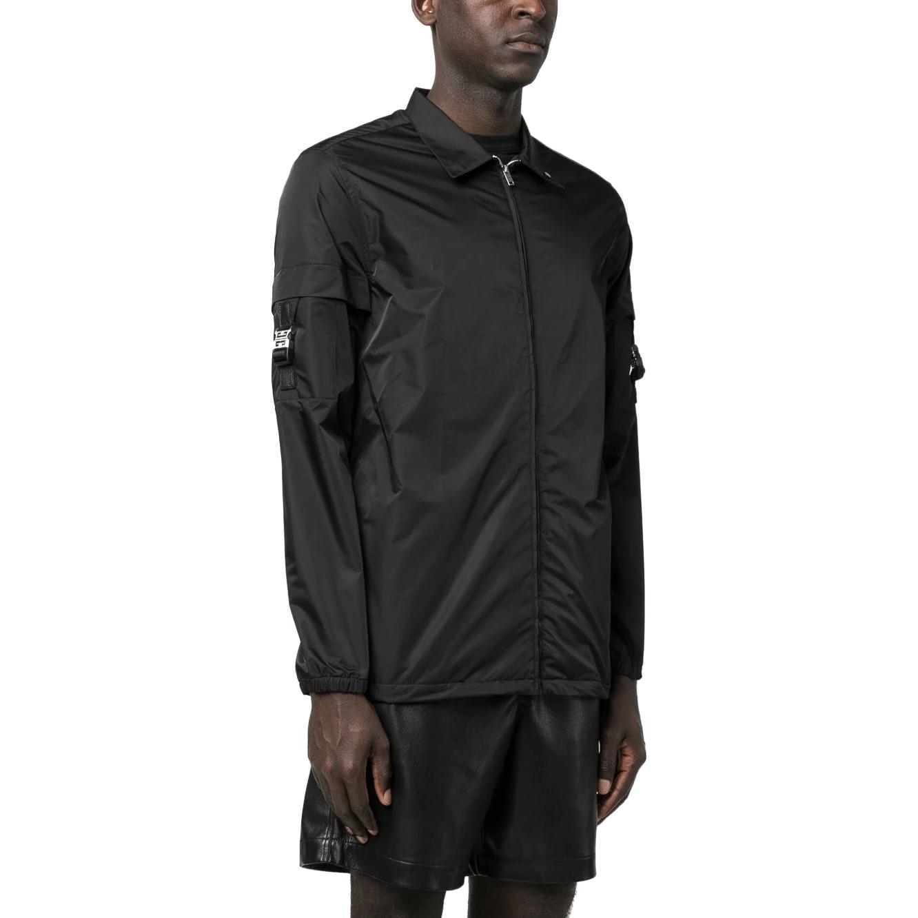 Givenchy  Black Satin Long Sleeve Zip Shirt. BM60VG13YT-001 圖 5