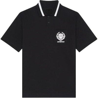 紀梵希黑色修身短袖翻領扣子T恤 BM71KX3YL0-001 Order 紀梵希黑色修身短袖翻領扣子T恤 BM71KX3YL0-001