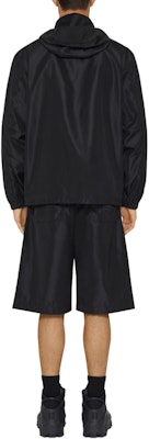 ジバンシー ブラック 無地 フード付き ジップアップ ウィンドブレーカージャケット BM0186144C-001 Shop ジバンシー ブラック 無地 フード付き ジップアップ ウィンドブレーカージャケット BM0186144C-001