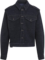 GIVENCHY Black Solid Color Long Sleeve Button-Up Jacket BM018Q5YB7-415 GIVENCHY Black Solid Color Long Sleeve Button-Up Jacket BM018Q5YB7-415