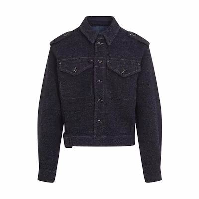 GIVENCHY Black Solid Color Long Sleeve Button-Up Jacket BM018Q5YB7-415