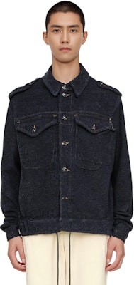 纪梵希 黑色纯色长袖扣式夹克 BM018Q5YB7-415 Shop 纪梵希 黑色纯色长袖扣式夹克 BM018Q5YB7-415