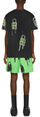 纪梵希 黑色纯色挂锁图案圆领T恤 BM716N3YBC-001 Purchase 纪梵希 黑色纯色挂锁图案圆领T恤 BM716N3YBC-001