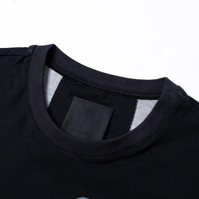 纪梵希 黑色纯色挂锁图案圆领T恤 BM716N3YBC-001 Sizing 纪梵希 黑色纯色挂锁图案圆领T恤 BM716N3YBC-001