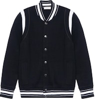 Givenchy Black Striped Letter Embroidered Baseball Jacket. BM00D04Y1L-004 Givenchy Black Striped Letter Embroidered Baseball Jacket. BM00D04Y1L-004