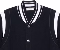 Sizing 纪梵希黑色条纹字母刺绣棒球夹克. BM00D04Y1L-004