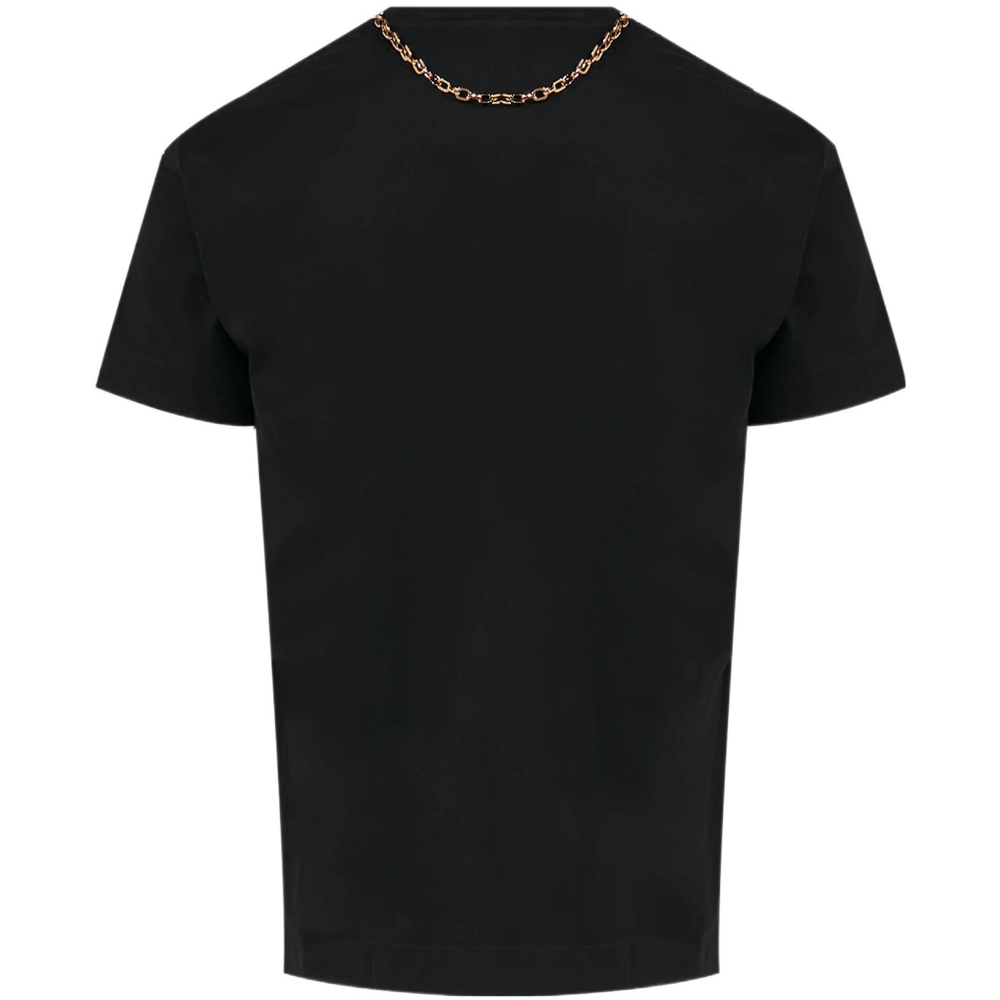Givenchy  Black Tee with Gold Chain Detail. BM718Z3Y6B-001