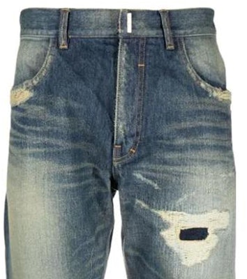 Givenchy Jeans Biru Distressed Zipper Straight-Leg. BM50UY50VP-452 Lookbook Givenchy Jeans Biru Distressed Zipper Straight-Leg. BM50UY50VP-452