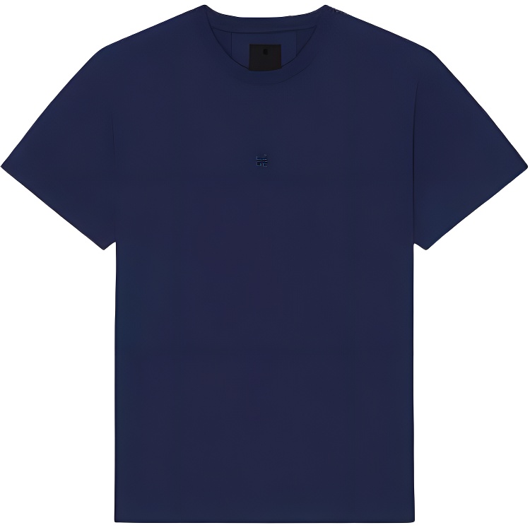 Givenchy  Blue Logo Letter Crewneck T-Shirt BM714R3Y6B-410