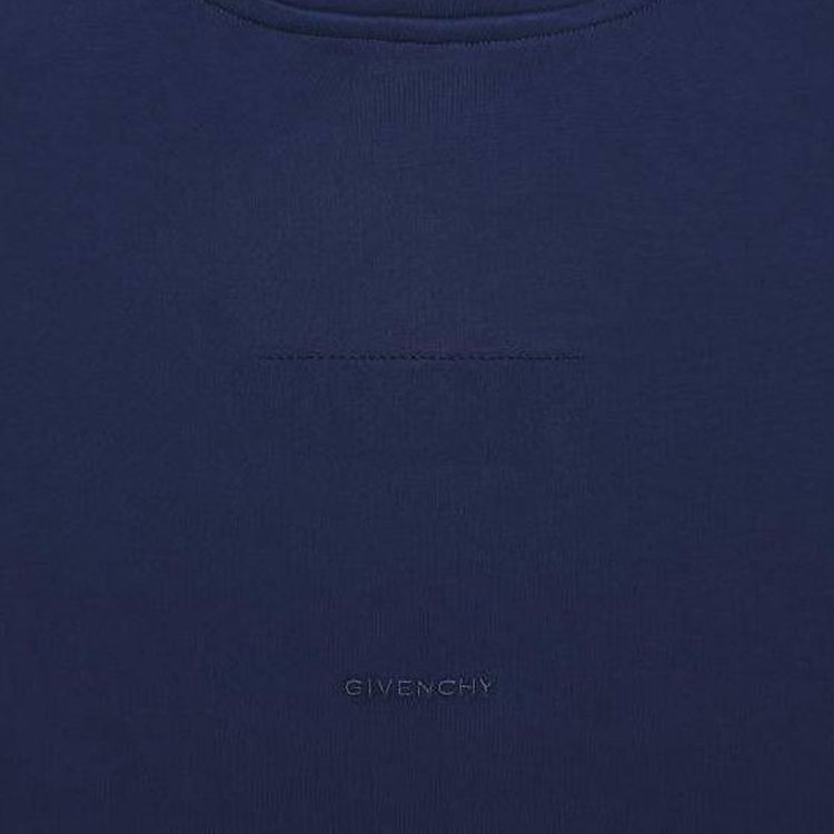 Sizing Camiseta Givenchy Cuello Redondo Logo Azul. BM714R3Y6B-410