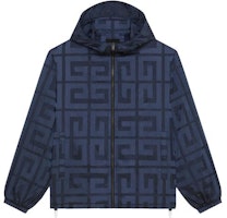 Givenchy Blue Logo Print Full-Zip Hoodie Jacket BM011314UD410 Givenchy Blue Logo Print Full-Zip Hoodie Jacket BM011314UD410