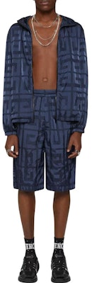 ジバンシィ ブルーロゴプリント フルジップ フーディージャケット BM011314UD410 Lookbook ジバンシィ ブルーロゴプリント フルジップ フーディージャケット BM011314UD410