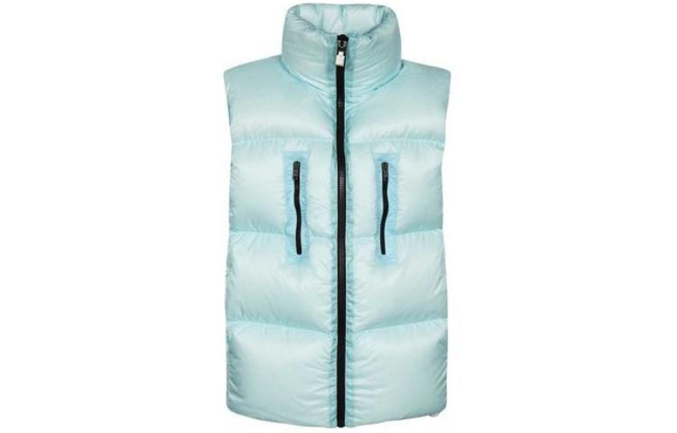 Givenchy  Blue Sleeveless Vest with Letter Stand Collar and Zipper. BM00YM1445-452