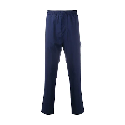 Givenchy Blue Solid Drawstring Elastic Waist Straight Knit Sweatpants BM50KT12ZQ-499