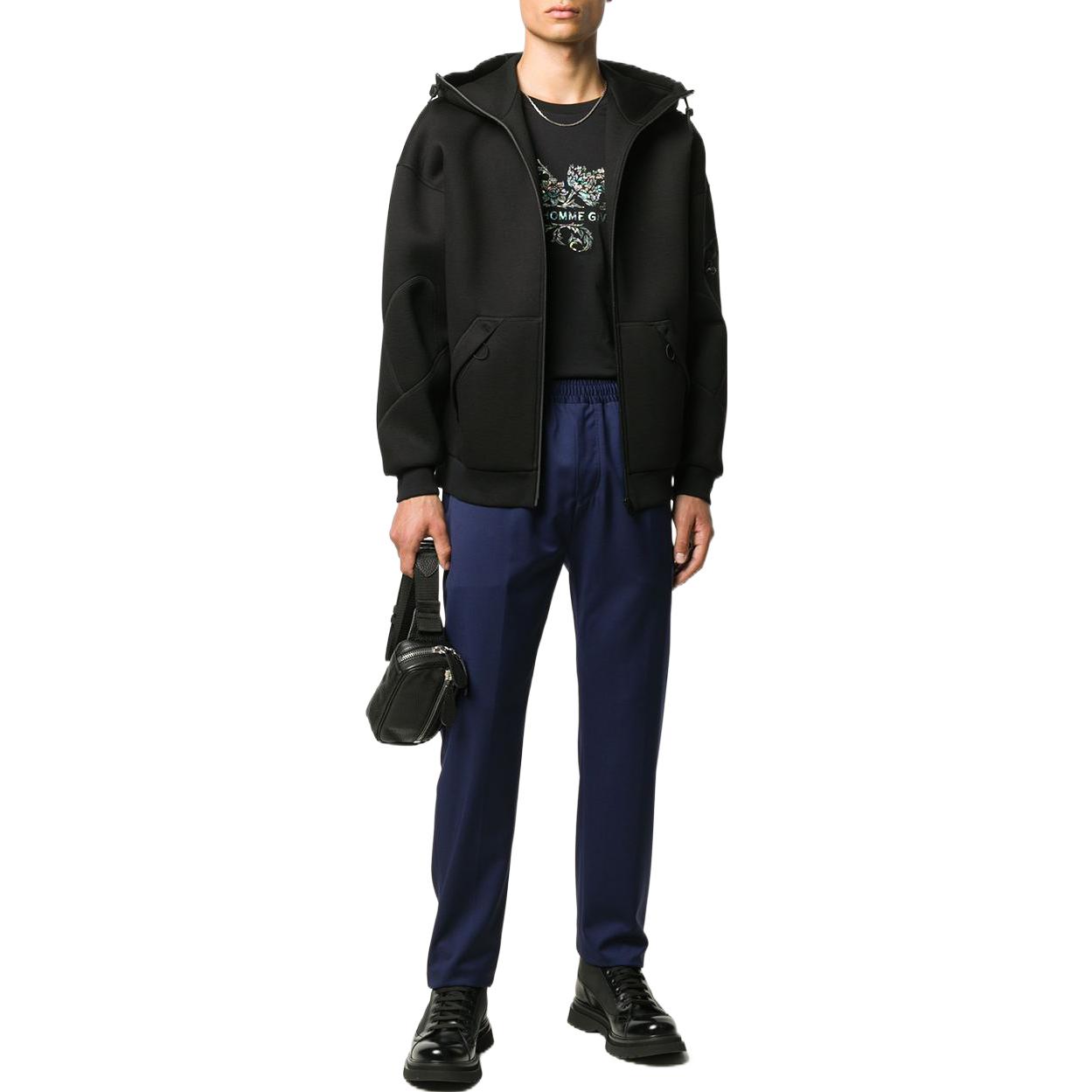 Lookbook ジバンシィ ブルー ソリッド ドローストリング ストレート ニット スウェットパンツ BM50KT12ZQ-499