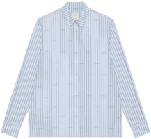 Givenchy Blue Striped Letter Print Long Sleeve Shirt BM60WA14P5-453 Givenchy Blue Striped Letter Print Long Sleeve Shirt BM60WA14P5-453