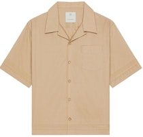 Givenchy Boxy Fit 4G Cotton Short Sleeve Shirt in Light Brown. BM611815LQ-250 Givenchy Boxy Fit 4G Cotton Short Sleeve Shirt in Light Brown. BM611815LQ-250