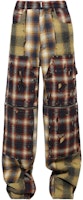 Givenchy Brown Mid-Waist Plaid Straight-Fit Casual Pants BM51BJ5Y7H-960 Givenchy Brown Mid-Waist Plaid Straight-Fit Casual Pants BM51BJ5Y7H-960