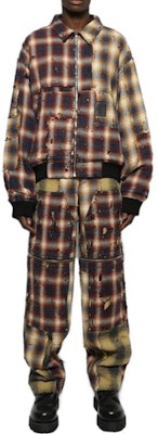 纪梵希 棕色中腰格纹直筒休闲裤 BM51BJ5Y7H-960 Lookbook 纪梵希 棕色中腰格纹直筒休闲裤 BM51BJ5Y7H-960