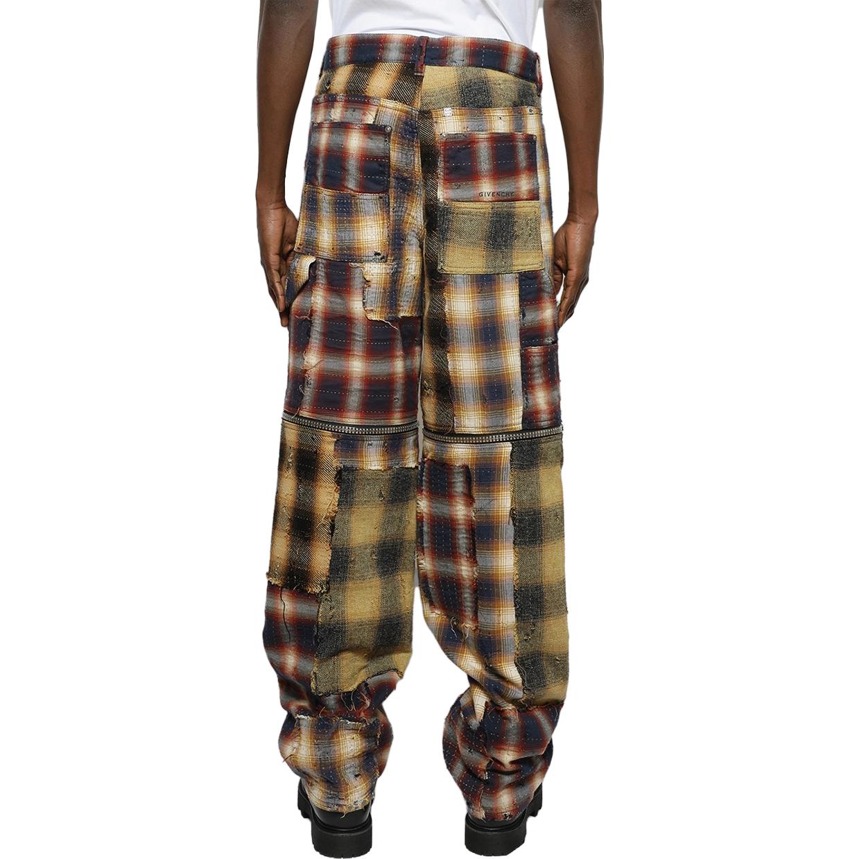 Shop 纪梵希 棕色中腰格纹直筒休闲裤 BM51BJ5Y7H-960