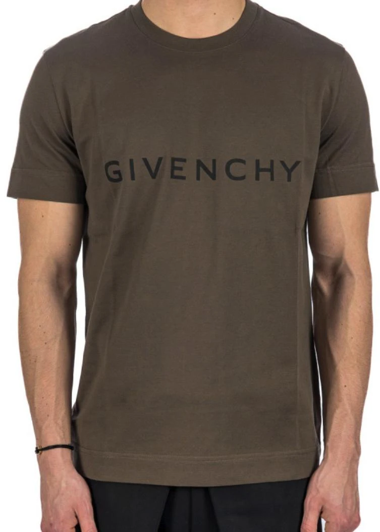 givenchy-brown-solid-color-letter-print-crewneck-t-shirt-bm-716-g3-yac-305