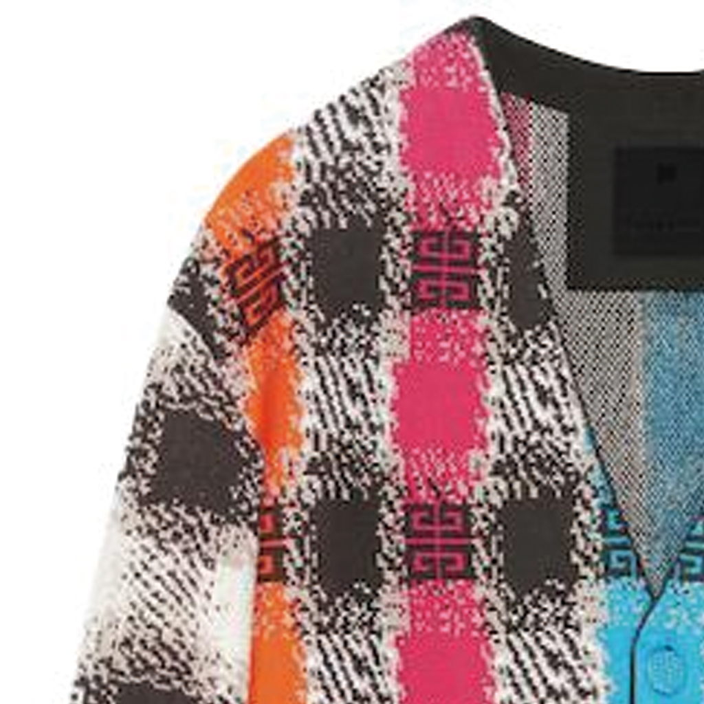 Sizing ジバンシィ チェック柄 Vネック 長袖 ニット カーディガン - マルチカラー BM90NV4YEW-960