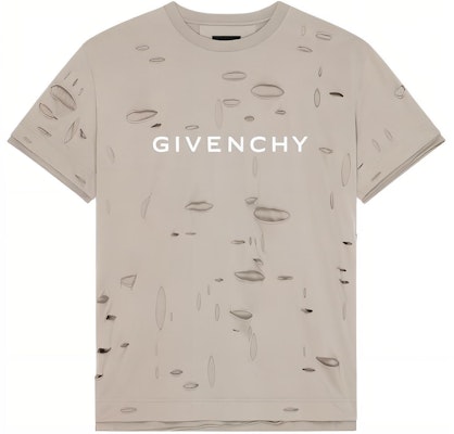 Camiseta Gris Taupe GIVENCHY con Estampado de Letras Desgastado. BM716N3Y8Y-281 Buy Camiseta Gris Taupe GIVENCHY con Estampado de Letras Desgastado. BM716N3Y8Y-281