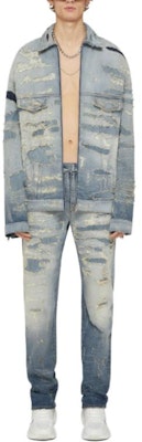 GIVENCHY Chaqueta Vaquera Casual Azul Claro con Cremallera Desgastada BM012N5Y6T-452 Lookbook GIVENCHY Chaqueta Vaquera Casual Azul Claro con Cremallera Desgastada BM012N5Y6T-452