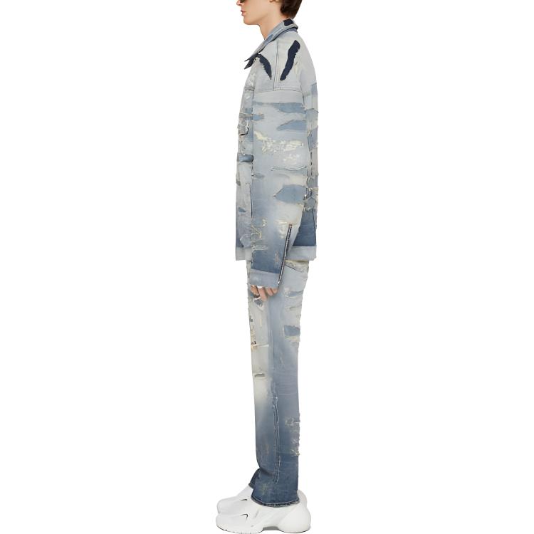 Purchase GIVENCHY Chaqueta Vaquera Casual Azul Claro con Cremallera Desgastada BM012N5Y6T-452