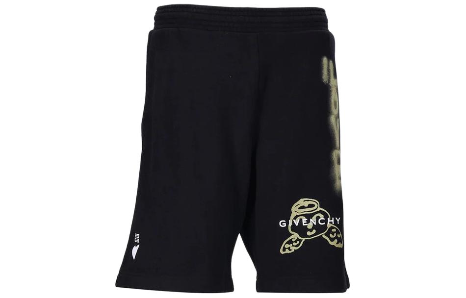Order GIVENCHY  Elastic Waist Printed Casual Shorts Black BM51863YH6-001