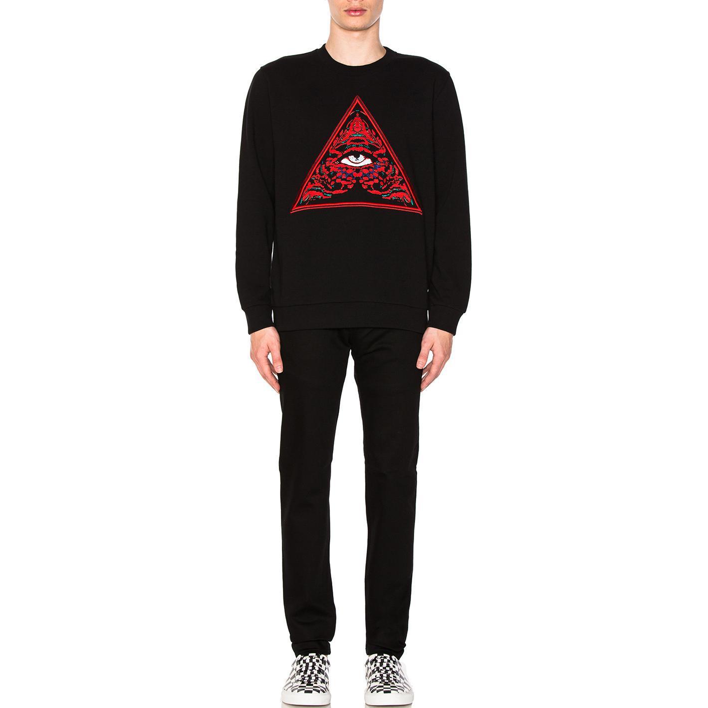 Purchase GIVENCHY  Embroidered Eyes Crew Neck Sweatshirt Black 17F7345653-001