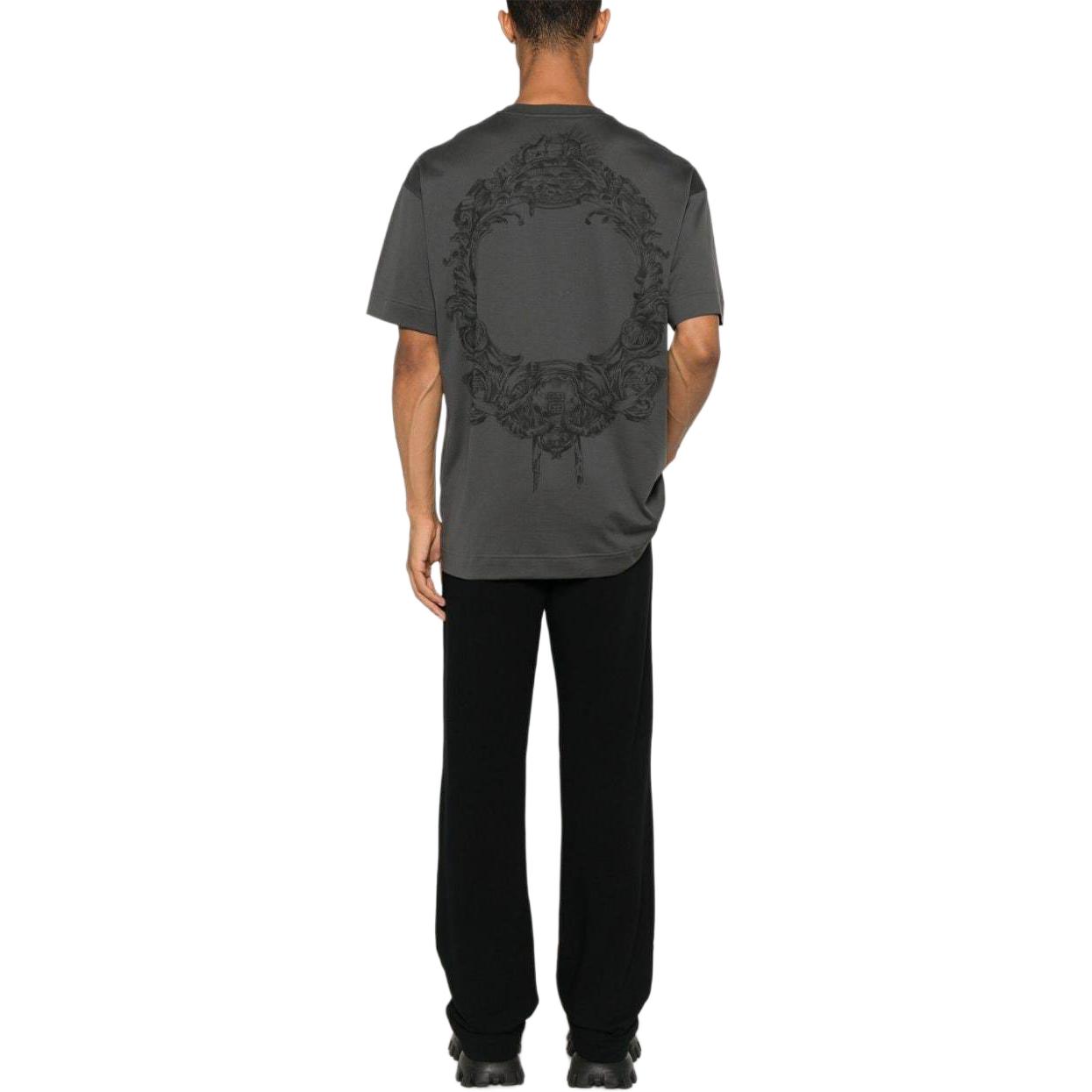 Purchase GIVENCHY 圖案印花灰色圓領短袖T恤 BM71JA3YNZ-025